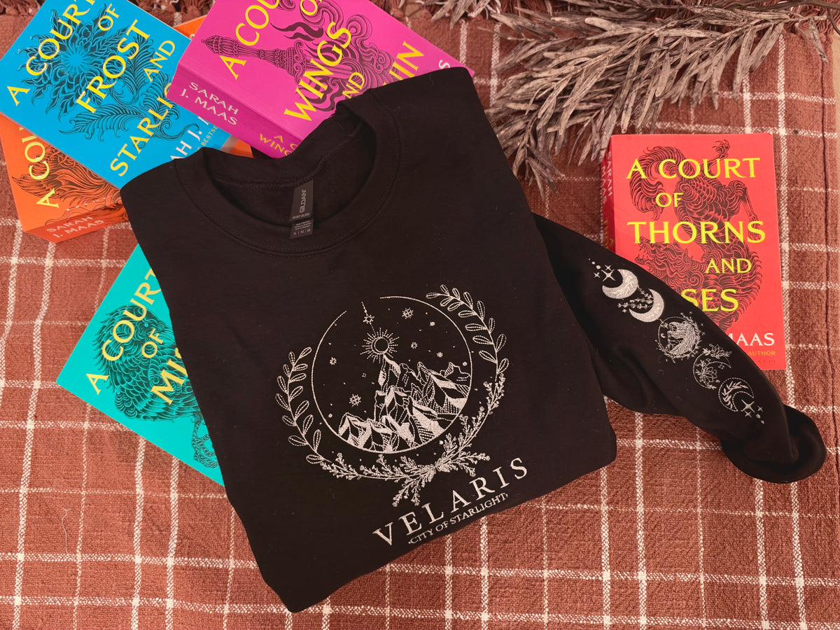 Velaris City of Starlight Embroidered Sweatshirt β¨π