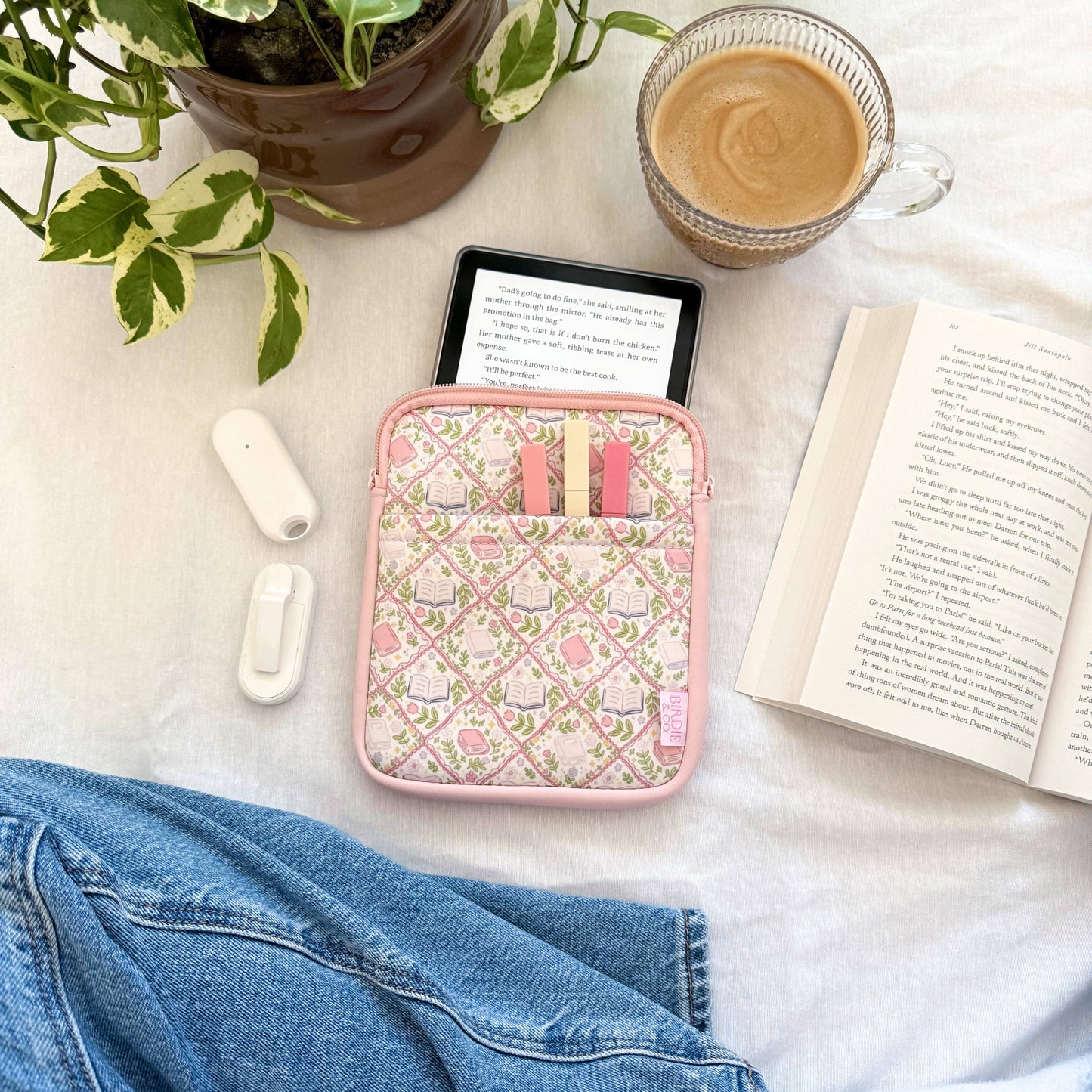 Storybook Garden Bookish Kindle Sleeve, E-reader Sleeve