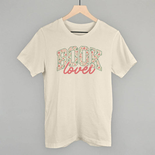 Book Lover Floral Arch + Script: Ivory/Comfort Colors Tee