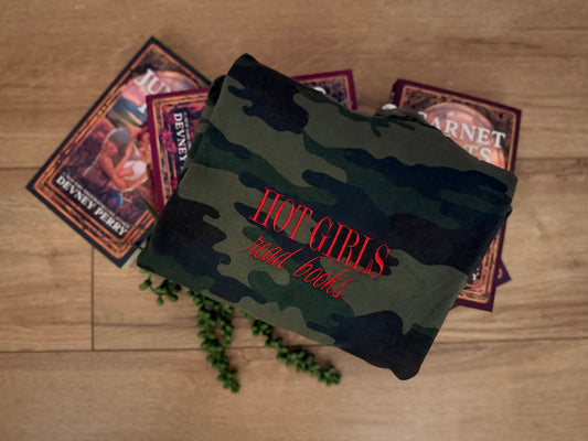 Camo Hot Girls Read Hoodie