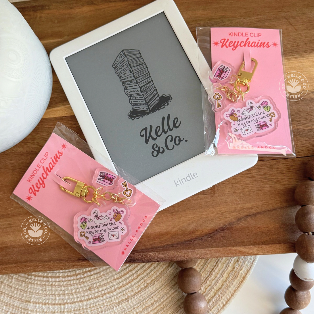 Book lover bag charm | kindle case charm | bookish keychain