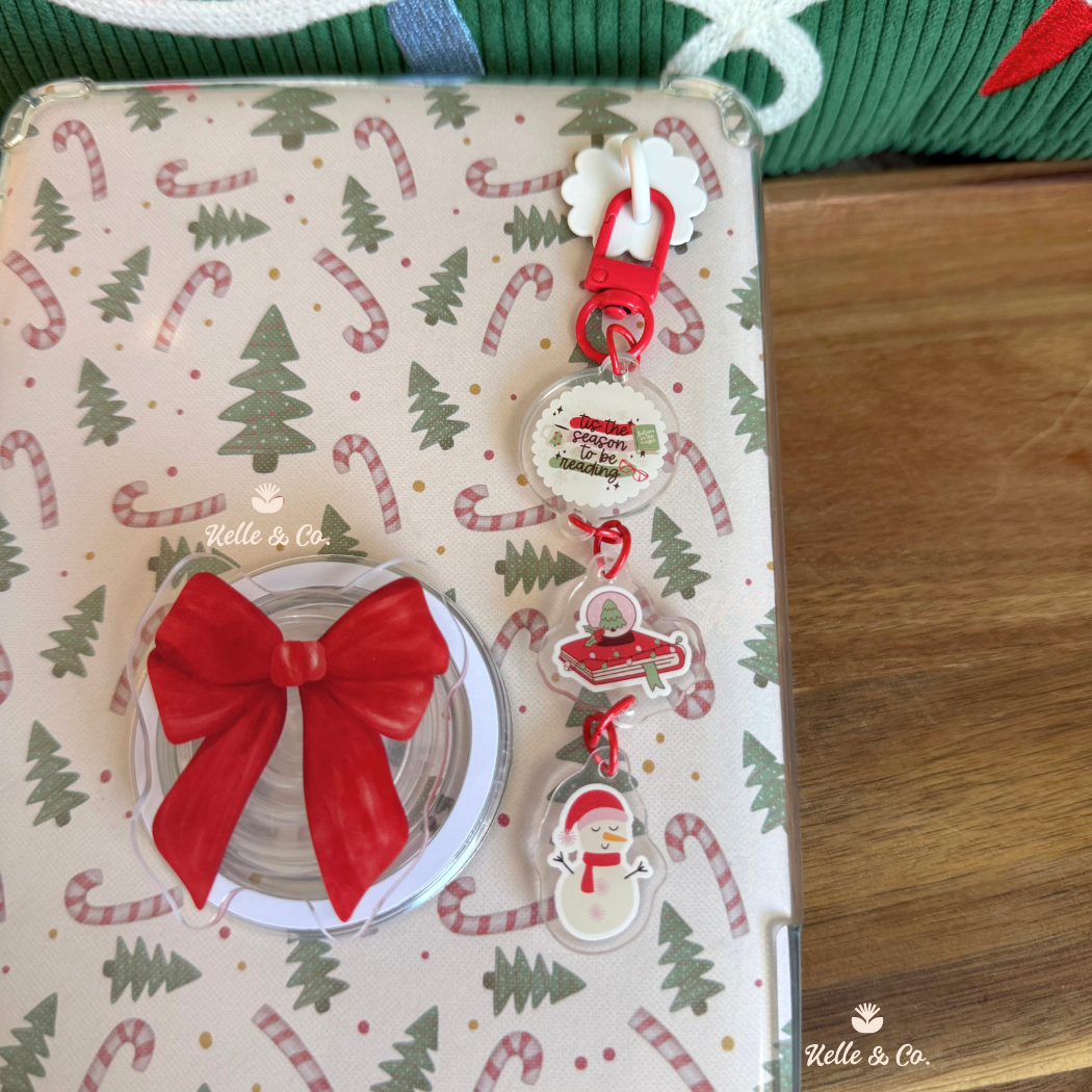 Christmas kindle case keychain