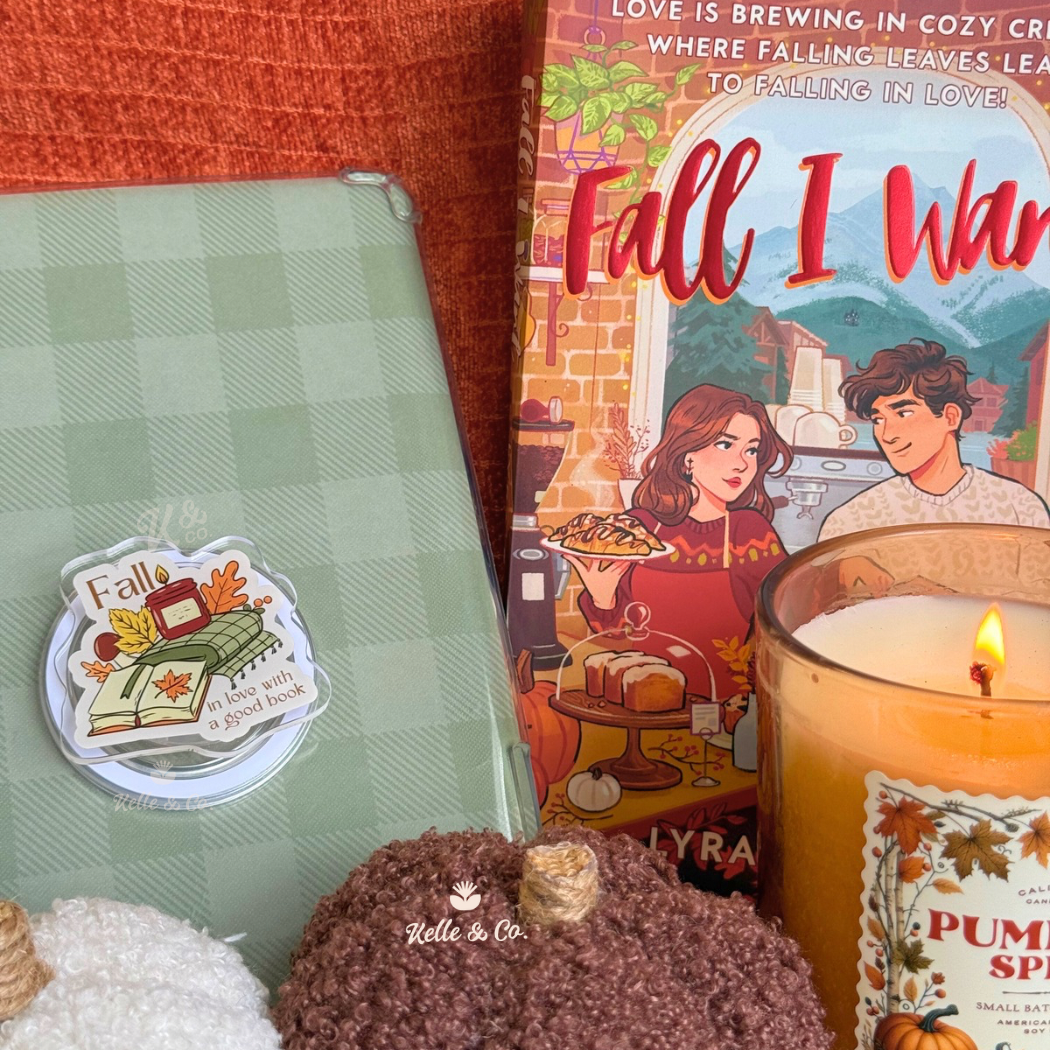 Fall books kindle grip, bookish gifts, pumpkins, kindle Grip: Regular Grip